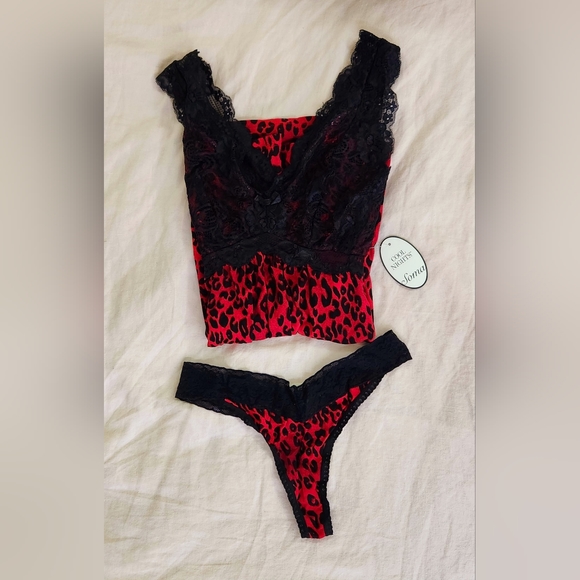 Soma camisole and thong black lace cool nights set size xs - Picture 5 of 5